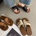 Plus Size Niche Design Slip-On Casual Sandals Summer Outdoor Soft Sole Slippers_vogvips.com