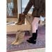 Thick-Soled Pointed Toe Slim Mid-Calf Riding For Women Autumn New Fashion Versatile Pair With Dresses Western_vogvips.com