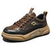 Autumn New Genuine Leather Sneakers British Style Versatile Casual Lightweight Soft Men's Trendy Shoes Thick Sole_vogvips.com
