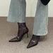 Stiletto Internet Celebrity Slim For Women 2024 Autumn Winter New Versatile Pointed Toe Short Elegant High Heel Ankle_vogvips.com