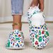 Women's Summer New Cute Strawberry Print Sandals Thick Sole Non-Slip Beach Wearable Closed Toe Shoes_vogvips.com