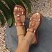Cross-border European American Style Flat Roman Sandals For Women, New Summer Model With Metal Buckle Decoration,_vogvips.com