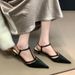 Roman Stiletto Peep Sandals For Women, Niche Dign, Commuter Fairy Style, Spring Summer Pointed Toe Mid Heel Single_vogvips.com