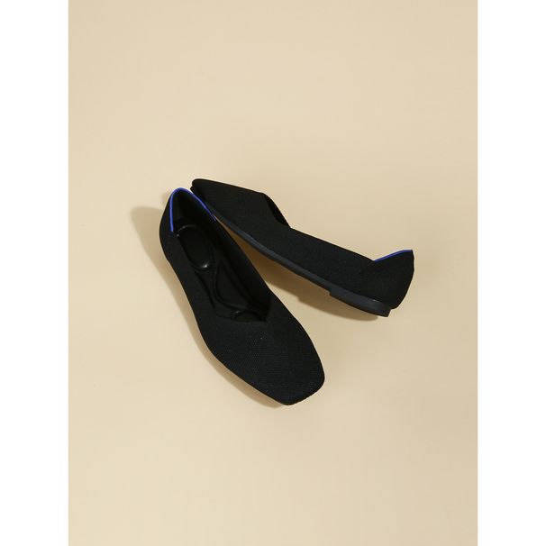 Princess Flyknit Pointed Toe Large Size Women's Shoes Egg Roll Knitted Flat Soft Sole Breathable Woven Loafers Spring_vogvips.com