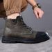 Martin Boots Shoes Men's Platform Big Head Derby Shoes Short Boots Leather Boots_vogvips.com