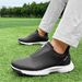 Golf Shoes With Zipper, Ladies Waterproof Golfing Footwears Spikeless Walking Turf Sports Training Sneakers_vogvips.com