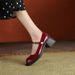 Mary Jane Small Leather Shoes Women's British Style With Skirt Loafers_vogvips.com