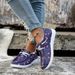 Floral Print Slip-On Casual Shoes For Women - Breathable Canvas Low-Top Sneakers With Elastic Band, Lightweight Comfort For Spring Summer Fall"_vogvips.com