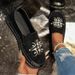 Autumn/Winter New Rhinestone Embroidered Flat Loafers Platform Casual Round Toe Slip On Thick Soled Single Shoes For Women_vogvips.com