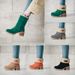 Large Cotton Shoes Autumn/winter Midsole Thick Heel Suede Snow Boots Size 43_vogvips.com