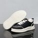 Men's Lightweight Embroidered Platform Sneakers White Casual Trendy Versatile Fashion Sports Shoes_vogvips.com