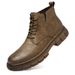Thick-soled High-top Retro Martin Boots Waterproof Short Boots Outdoor Tooling Boots Heightening Men's Shoes_vogvips.com