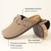 Bebealy Fashion Clogs For Women And Men Womens Suede Clogs-Mules Womens Mens House Slipers With Arch Support Soft Home Slippers_vogvips.com