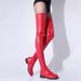 Plus Size Long For Women 2023 Winter New Round Toe Over-the-Knee Thick Sole Elastic High Boots_vogvips.com