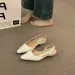 fashion PU Leather Ladies Summer Style Pointed Toe Low Heel Women Sandals Non Slip Flat Shoes 250723_vogvips.com