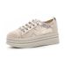 Elastic Thick-soled Inner Heightening Women's Shoes Mesh Loafers Casual Sneakers_vogvips.com
