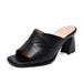Women's Open-toe For Outdoor Wear, 2025 Summer New European And American Style, Chunky High-heeled To Pair With Dresses,_vogvips.com
