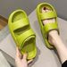 Thick-soled Couple's Sandals Heel Strap, Dual-use For Home Outdoor Wear, Popular Soft-soled Slip-on With A Comfortable_vogvips.com
