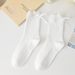 Women's & Men's Cotton Crew Socks With Bow Detail - Soft Breathable Casual Socks For Spring Summer Fall Winter - Solid Color Stackable Socks_vogvips.com