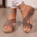 Cross Platform Slippers With Open Toe Muffins And Beach Shoes_vogvips.com