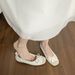 Silver Ballet Single Shoes Women's Summer French Stunning Shallow Mouth Flat Bottom Ladle Shoes_vogvips.com
