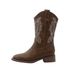 Women's Western Cowboy Boots Genuine Leather Embroidery Vintage Chelsea Boots Mid-Calf Riding Boots Chunky Heel Fashion Ankle Boots_vogvips.com