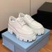 High Version Triangular Standard Lace-up Platform Loafers Women's Gear Muffin Shoes British Style Versatile Height-increasing Small Leather Shoes_vogvips.com