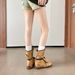 Women Boxing Boots 2025 Walking Boxing 5Cm High Suede Melad Short Boots Women's Sports British Style Large Size 41-43_vogvips.com