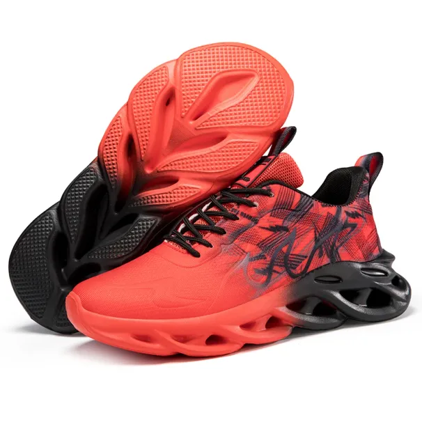 Running Men Mesh Breathable Flat Cushioning Soft Comfortable Sneakers Outdoor Gym Trendy Casual Jogging Shoes For Men_vogvips.com
