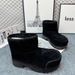 Paris Snow Autumn Winter New Thick Sole Height Increasing Over-The-Knee Wool Warm High-Top Slip-On Women's Boots_vogvips.com