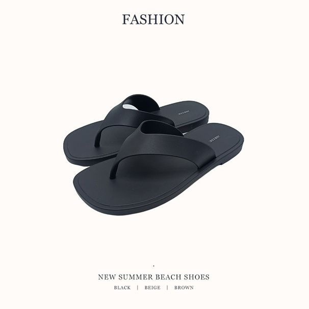 Flip-Flops 2025 Summer New Model For Outdoor Wear, European And American Fashion Beach Casual Flat Sandals Slippers_vogvips.com