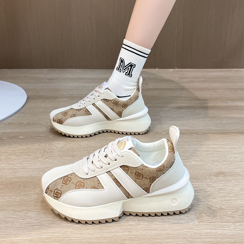 Autumn/Winter New Sports Casual Women's Instagram Fashion Versatile Forrest Gump Thick Sole Canvas Board Shoes_vogvips.com