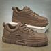 Spring New Breathable Waterproof Anti Slip Men's Trendy Versatile Black Leather Casual Sports Board Shoes Men_vogvips.com