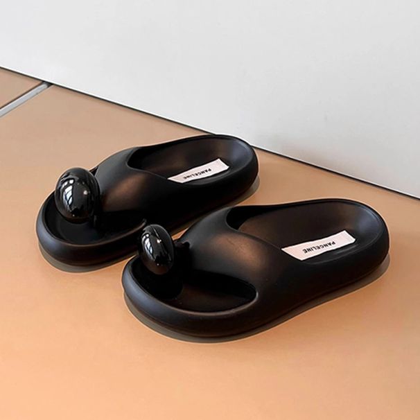 Women's Thick-soled Bread Flip-flops For New Style Flip-flops Cloud Slippers Flip-flops Lazy Outdoor Wear Bread Sandals_vogvips.com