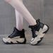 9921 Genuine Leather High-Top 2026 New Popular Versatile Spring And Autumn Thick-Soled Sports Casual Black Retro Shoes_vogvips.com
