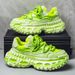 Fluorescent Green INS Style Dad Trendy Men's Thick Sole Height Increasing Casual Sneakers Fashion Board Shoes_vogvips.com