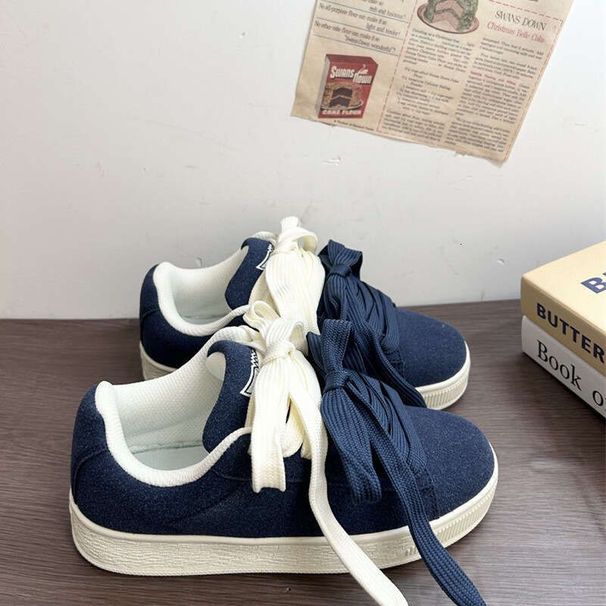Blue Low Top Men's Spring Chic Versatile Canvas Shoes Training Sports Sneakers Trendy_vogvips.com