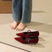 2388 Korean Style High-End Suede Elegant Pointed Toe Shallow Mouth One-Strap Low Heel Wo's Office Single Shoes For_vogvips.com