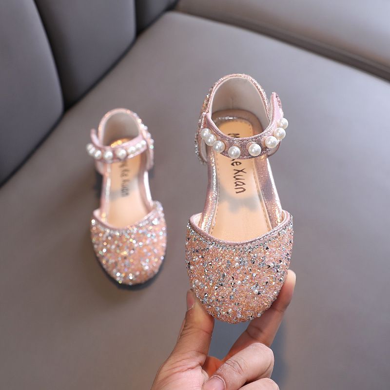 New Girls Princess Single Shoes Diamond Small Big Children Dance Performance Shoes_vogvips.com