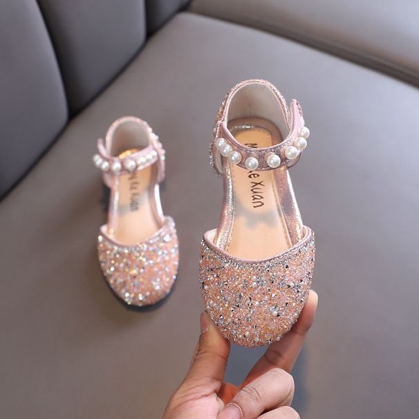New Girls Princess Single Shoes Diamond Small Big Children Dance Performance Shoes_vogvips.com