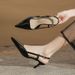 Qianluhui Classic Simple Fashion Patent Leather High Heels With Thin Heel, Pointed Toe, Buckle Women's Shoes, New Summer_vogvips.com