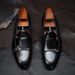Voyage Italian Calfskin New Loafers Business Korean Style Leather Shoes Men's British Casual_vogvips.com