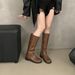 2024 Low Chunky Heel Long Women Round Toe Fashion Over-the-Knee High Straight Tube Riding Boots_vogvips.com