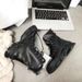 Huikaqi 2024 Autumn Winter Genuine Leather New Trendy Slim Short Versatile Martin Women British Style Motorcycle Boots_vogvips.com