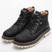 European Warm Series Autumn Winter 2025 New Plus Size Trendy Versatile Mid-Calf Leather Martin Men's Cotton-Padded Work Big Head Boots_vogvips.com
