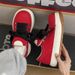 Men's Shoes New Niche Q Version Big Head Leather Shoes Thick Bottom Heightening Casual Sneakers Men's Shoes_vogvips.com