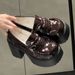 2026 Spring New Thick-Soled Height-Increasing High-Heeled Round-Toe Japanese JK Women's Leather Uniform Lolita Single_vogvips.com