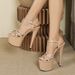181-Q18 New Model High-heeled 17CM Stiletto Heel Platform Sandals Women's Crystal Wedding Shoes_vogvips.com