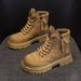 Frosted Leather Leather Martin Boots Women's Retro Locomotive Short Tooling Boots British Versatile Women's Boots_vogvips.com