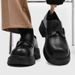 ShoeVault Leather Autumn British Retro Height-Increasing Derby Shoes Black Casual Thick-Soled Business Men's Loafers_vogvips.com